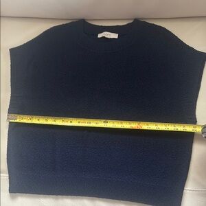 LOFT Navy Blue Crewneck Sweater vest
